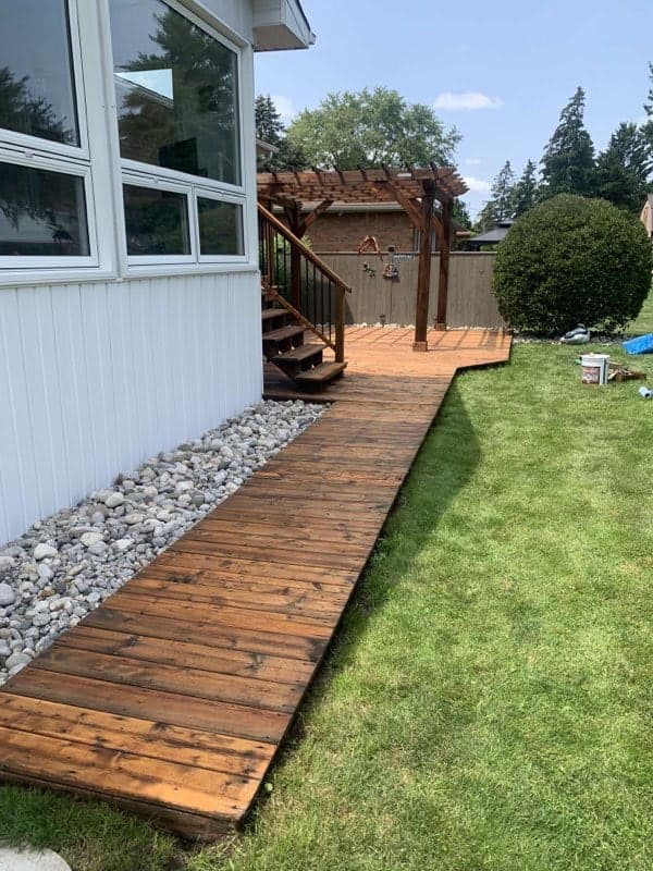 Deck staining project by Deck Revitalize - Ontario homeowner - Hamilton Ontario