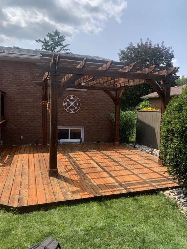 Deck restoration with premium stain - Deck Revitalize Ontario - Hamilton Ontario